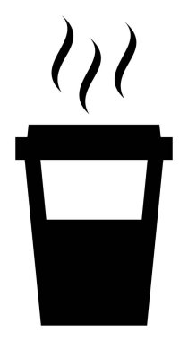 Düz Vektör Sıcak içecek Kağıt Kupa Simgesi