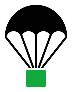 Düz Raster Kargo Paraşüt Simgesi