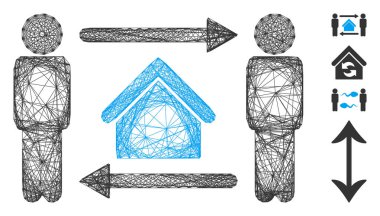 Ağ Adamlar Ev Takas Vektörü Ağı