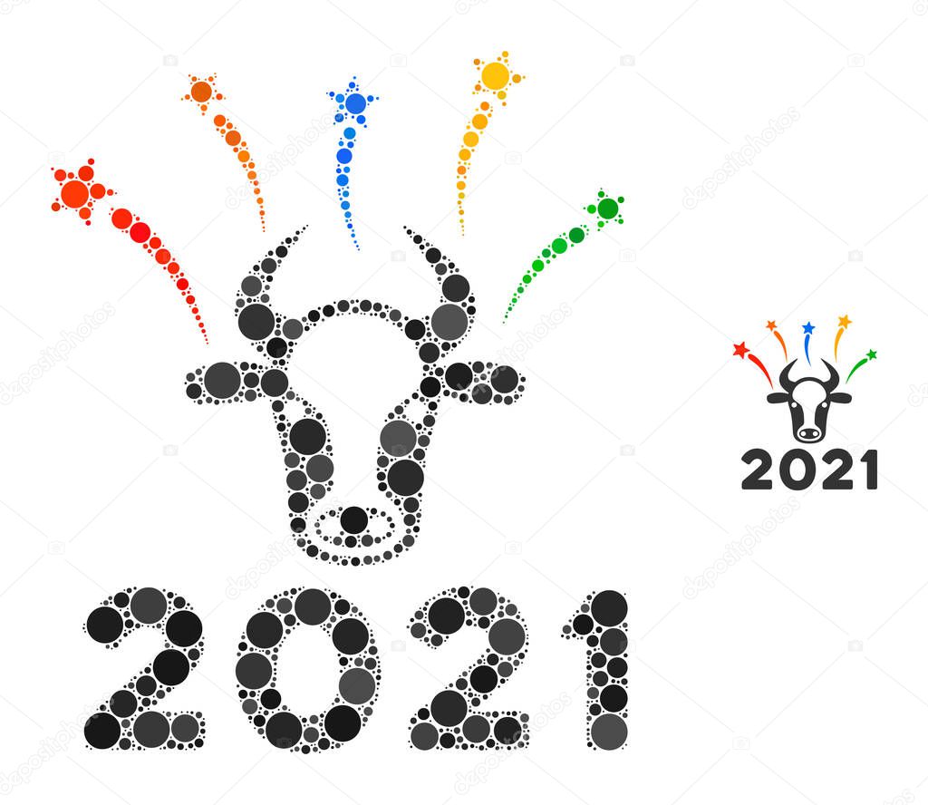 2021 Bull Fireworks Composition of Round Points