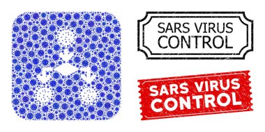 Sars Virüs Kontrolü Kauçuk Damgaları ve Viral Çıkarılmış Mozaik Koronavirüs Kopyalama