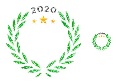 Üçgen Mozaik 2020 Laurel Çelenk Simgesi