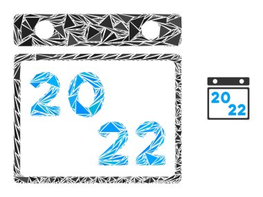 Üçgen Mozaik 2022 Takvim Simgesi