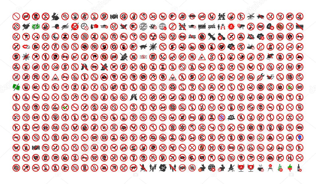 480 Forbidden Icons - Vector Icon Set