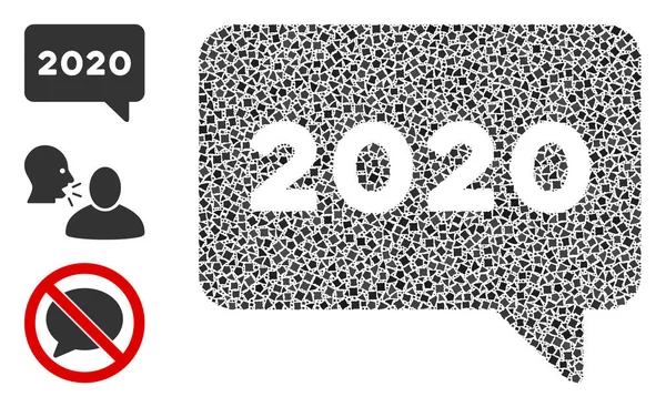 Raue Botschaft für 2020 — Stockvektor