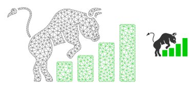 Bullish Piyasa Grafiği Vektör Ağ 2B Modeli