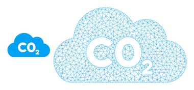 CO2 Gaz Bulutu Vektör Ağ 2B Modeli