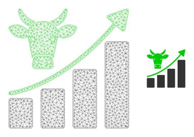 Bullish Piyasası Trend Vektör Ağ Gövdesi Modeli