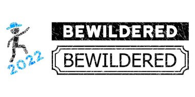 Dikdörtgen Ögelerin 2022 Mozaiğine Tırmanan Notlar ve Centilmenlerle Şaşkın Doku Mührü