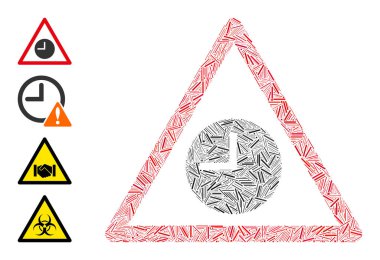 Kapağın Süresi Dolmuş Uyarı Simgesi Vektör Kolajı