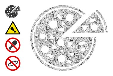 Hatch Pizza Simgesi Vektör Kolajı