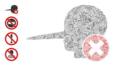 Kapak Duruşu Sahte Simge Vektörü Mozaiği