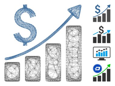 Ağ Satışları Büyüme Grafik Vektörü AğıName
