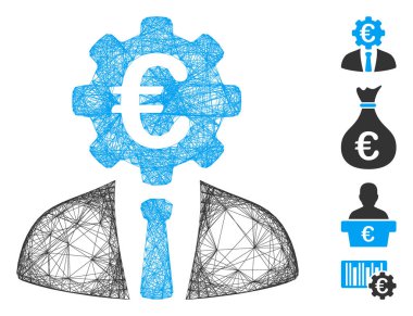 Ağ Euro Banker Vektör Ağı