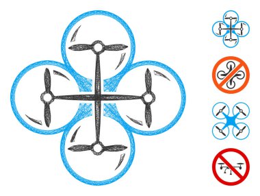 Ağ Dörtlü Helikopter Vektör Ağı