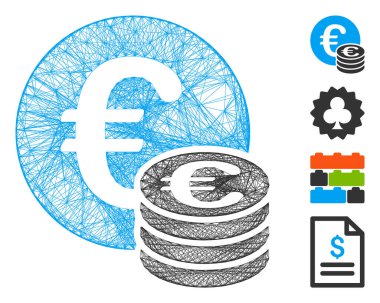 Doğrusal Euro Para Yığını Vektör Ağı