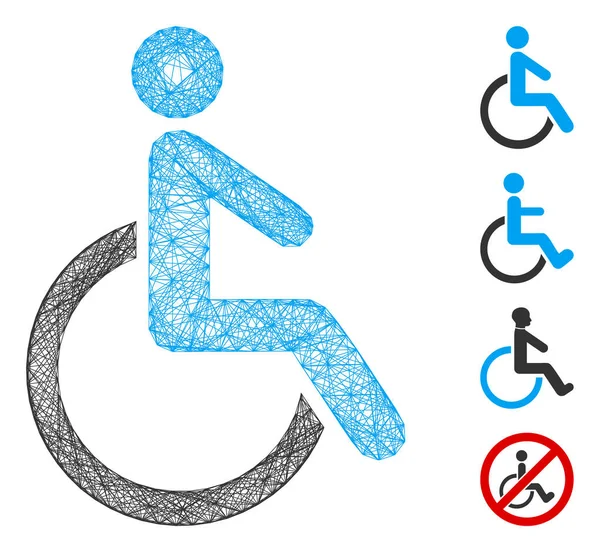 Malla vectorial para personas con discapacidad neta — Vector de stock