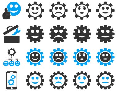 Araçlar ve gülümseme Gears simgeler