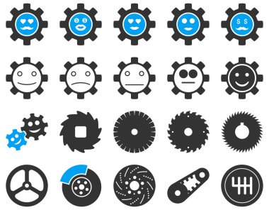 Araçlar ve gülümseme Gears simgeler