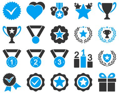 Rekabet ve başarı Bicolor simgeler