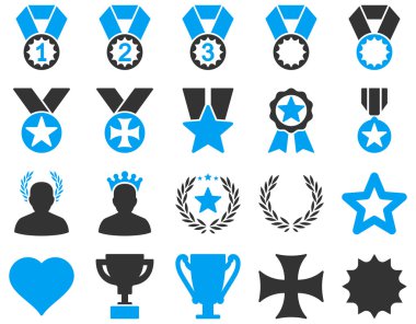 Rekabet ve başarı Bicolor simgeler