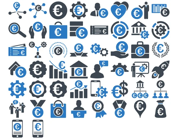 Icônes Euro Business — Image vectorielle