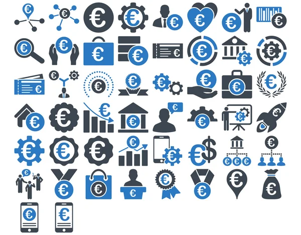 De pictogrammen van de bedrijfs van de euro — Stockvector