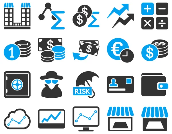 Conjunto de iconos de negocio de servicios de contabilidad y comercio . —  Fotos de Stock