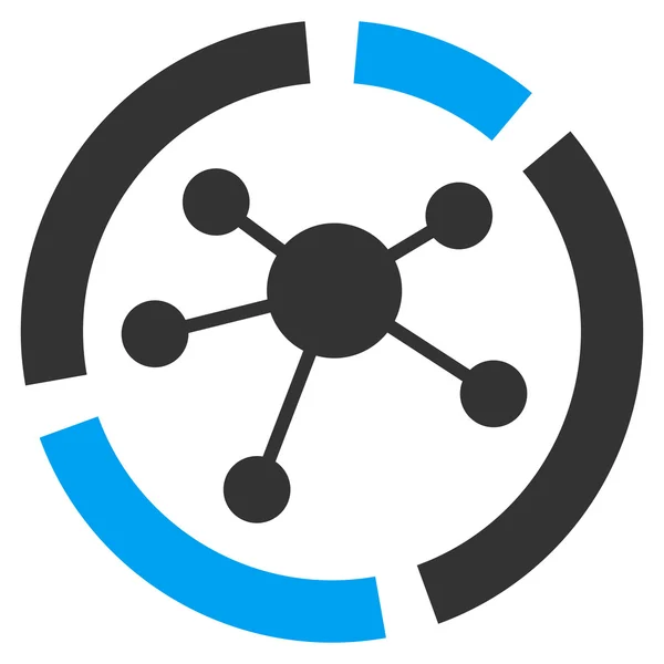 Connections diagram icon from Business Bicolor Set — Stock Photo, Image