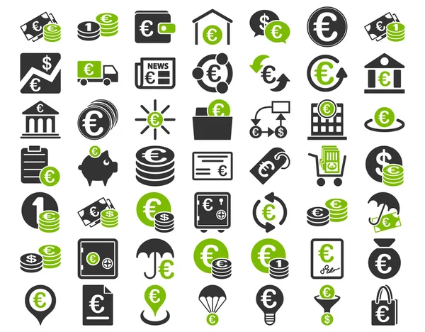 Euro Banking Icons — Stock Vector