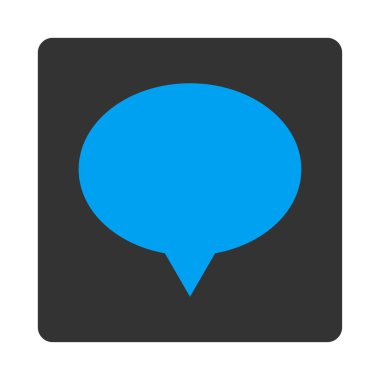 Afiş düz mavi ve gri renkler düğmesini yuvarlak