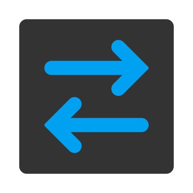 Fiske vurmak yatay düz mavi ve gri renkler yuvarlak düğmesi