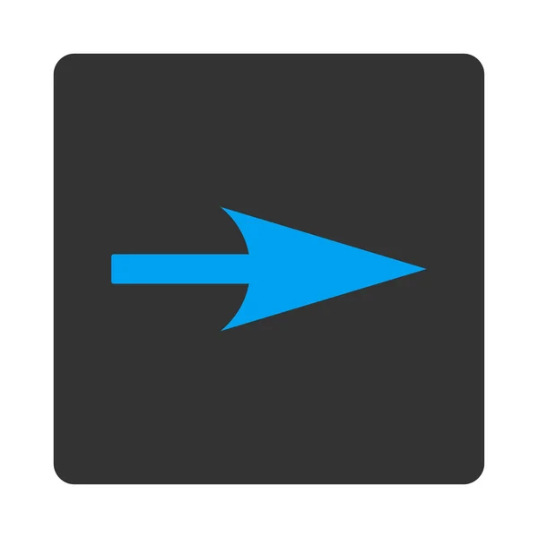 Flecha Axis X plana azul y gris colores botón redondeado — Archivo Imágenes Vectoriales