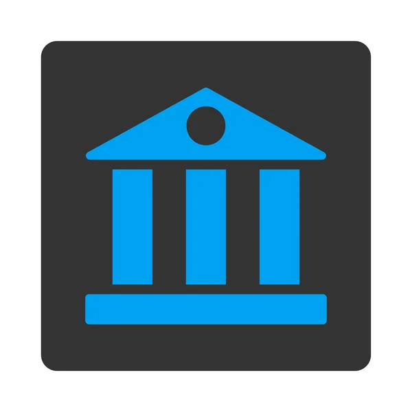 銀行のフラット ブルーとグレーの色の丸いボタン — ストックベクタ