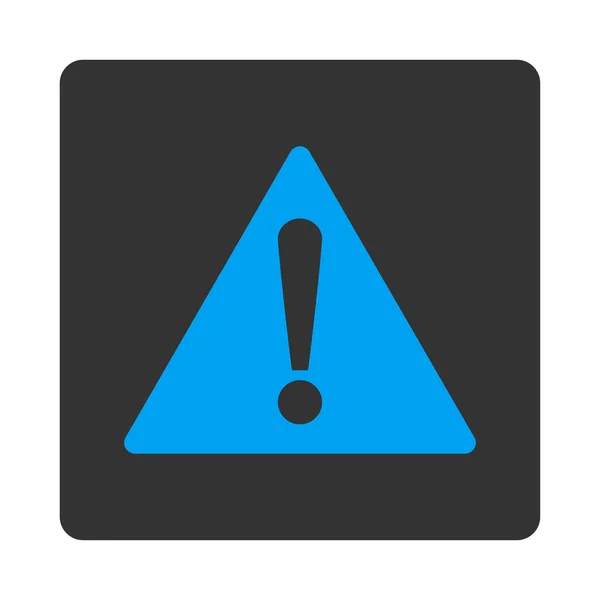 Предупреждение плоский синий и серый цвета округлые кнопки — стоковый вектор