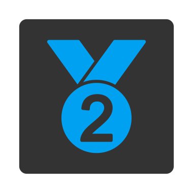 Ödülü Set düğmeleri Overcolor gümüş madalya simgesinden