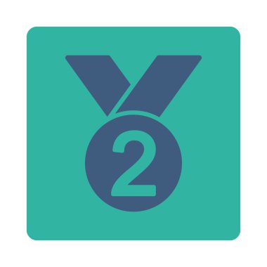 Ödülü Set düğmeleri Overcolor gümüş madalya simgesinden