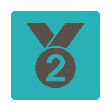 Ödülü Set düğmeleri Overcolor gümüş madalya simgesinden