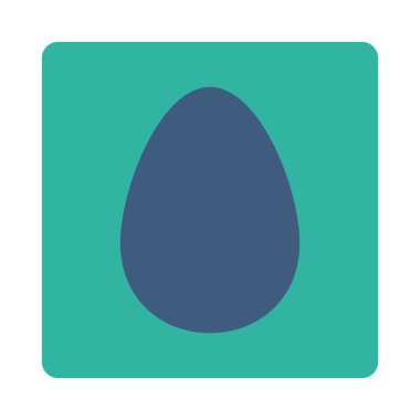 Düz kobalt ve yuvarlak mavi renkleri düğmesini yumurta