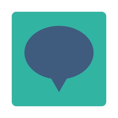 Afiş düz kobalt ve yuvarlak mavi renkler düğmesi