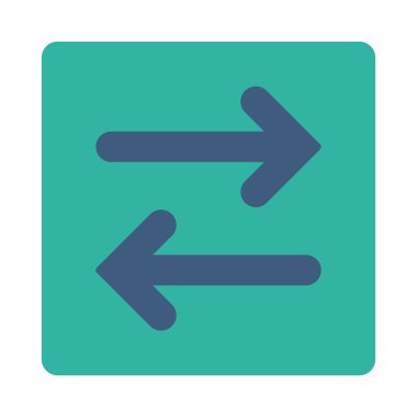 Flip yatay düz kobalt ve yuvarlak mavi renkler düğmesi