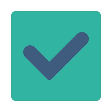 Evet düz kobalt ve yuvarlak mavi renkler düğmesi