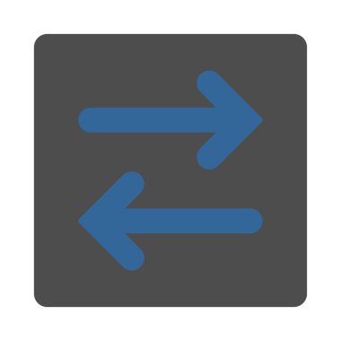 Flip yatay düz kobalt ve gri renkler yuvarlak düğmesi