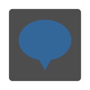 Afiş düz kobalt ve gri renkler yuvarlak düğmesi