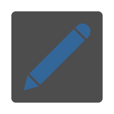 Kalem düz kobalt ve gri renkler yuvarlak düğmesi