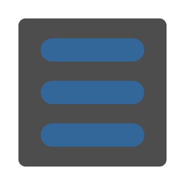 Düz kobalt ve gri renkler yuvarlak düğmesi yığını