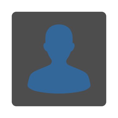 Kullanıcı düz kobalt ve gri renkler yuvarlak düğmesi