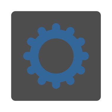 Vites düz kobalt ve gri renkler yuvarlak düğmesi