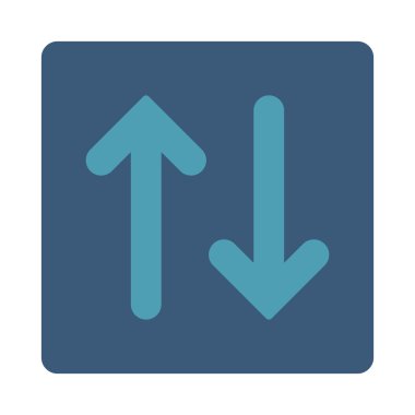 Fiske vurmak dikey düz mavi ve mavi renkler yuvarlak düğmesi