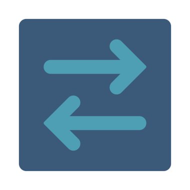 Fiske vurmak yatay düz mavi ve mavi renkler yuvarlak düğmesi